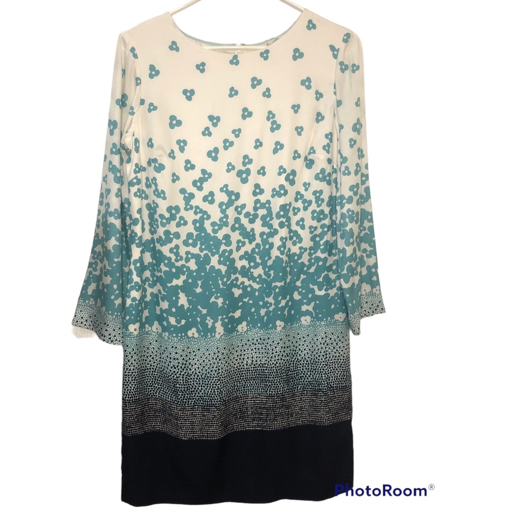 BODEN Azalea Silk blend Ombré long sleeve tunic dress size 6L (Tall)